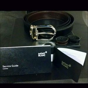 Authentic Mont Blanc leather strap belt